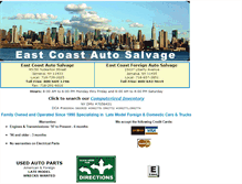 Tablet Screenshot of eastcoastautosalvage.com